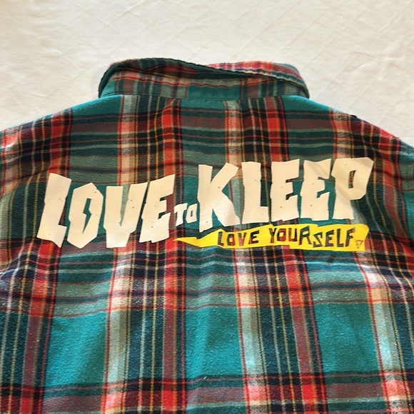 Kleep Premium Flannel Button Down Up Shirt love to Kleep‎ Men’s XL - Picture 7 of 9